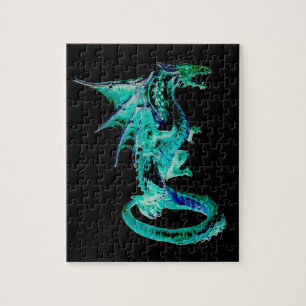 Sea Blue Dragon Ocean Fantasy Mythical Creature St Jigsaw Puzzle