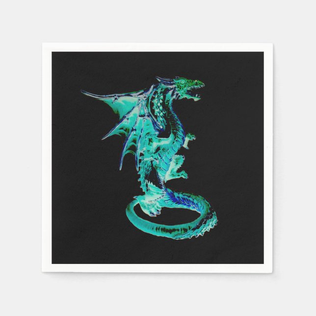 Sea Blue Dragon x 50 Napkin (Front)