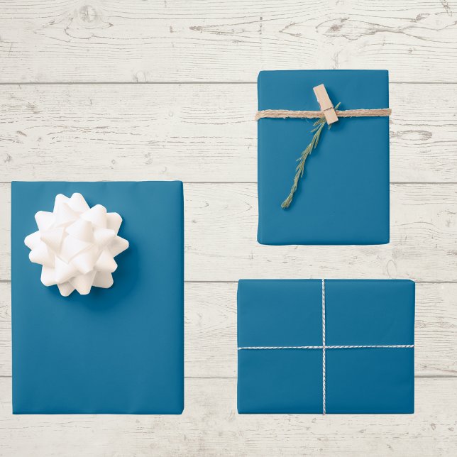 Sea Blue Solid Colour Wrapping Paper Sheet (Creator Uploaded)