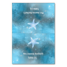 Sea Blue Summer Table Tent Place card