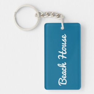 Sea Blue Vacation Rental Acrylic Keychain
