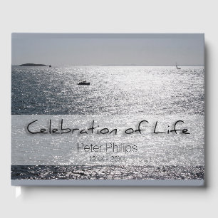 Sea Boat Celebration of Life Funeral Guest Book