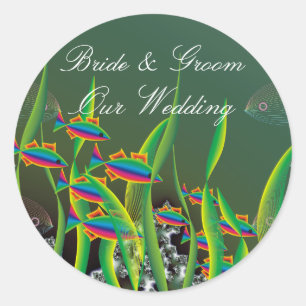 Sea Bottom Wedding Sticker