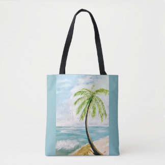 Sea Breeze Palm Tote Bag