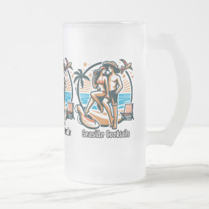 Sea Breeze Seaside Cocktails Frosted Glass Beer Mug