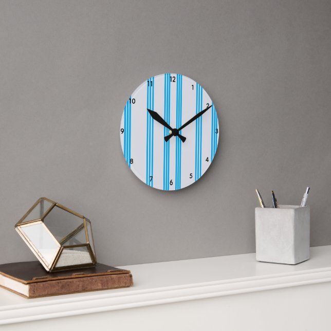 Sea Breeze Stripes Acrylic Wall Clock (Office)
