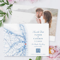 Sea Bright New Jersey Elegant Map QR