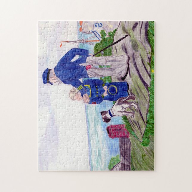 Sea Captain and Grandson Jigsaw Puzzle (Vertical)