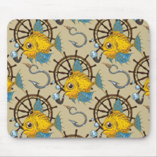 Sea Captain Fish Pattern Mouse Mat