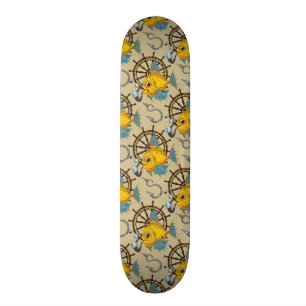 Sea Captain Fish Pattern Skateboard