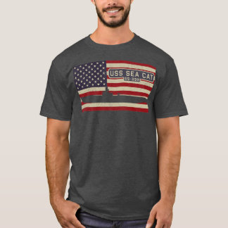 Sea Cat SS399 WW2 Balao class submarine Vintage US T-Shirt