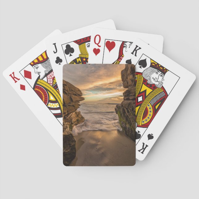 Sea cave at Windansea Beach Playing Cards (Back)