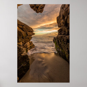 Sea cave at Windansea Beach Poster