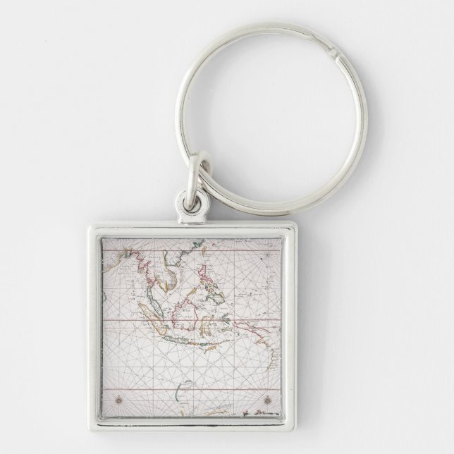 Sea chart East of India | Indonesia Key Ring (Front)