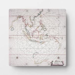 Sea chart East of India Indonesia Plaque
