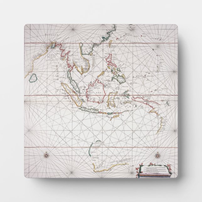Sea chart East of India | Indonesia Plaque (Front)