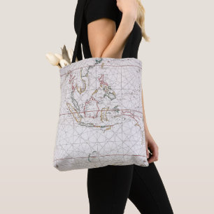 Sea chart East of India Indonesia Tote Bag
