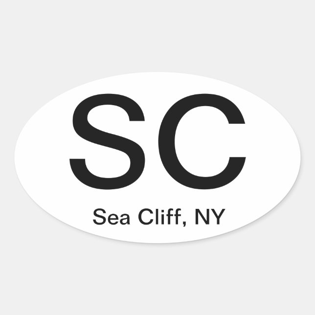 Sea Cliff- A country on its own! Oval Sticker (Front)