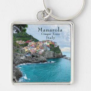 Sea Coast Cinque Terre Manarola Riomaggiore Italy Key Ring