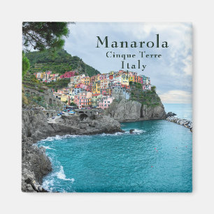 Sea Coast Cinque Terre Manarola Riomaggiore Italy Magnet