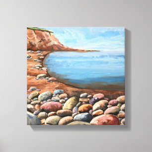 Sea coast shoreline rocks ocean canvas print