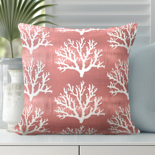 Sea Coral Decorative Pillow   Coastal Style