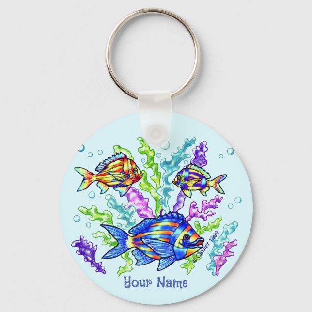 Sea Coral Fish Key Ring (Front)