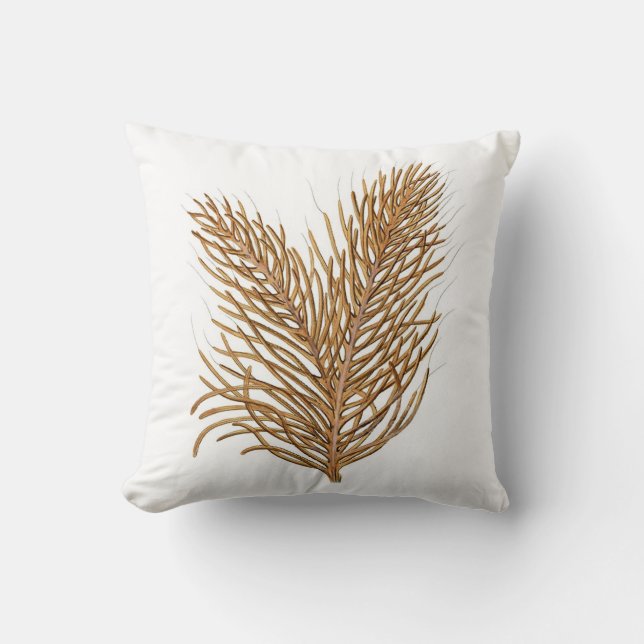Sea Coral Nautical Decorative Pillow no.8 (Front)