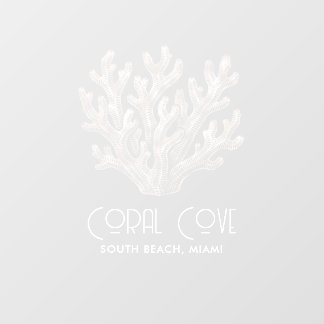 Sea Coral Silhouette Window Cling