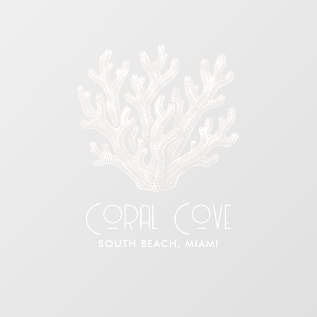 Sea Coral Silhouette Window Cling (Sheet)