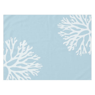 Sea Coral Silhouettes (Coastline Blue) Tablecloth