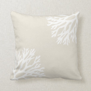 Sea Coral Silhouettes (Island Sand) Cushion