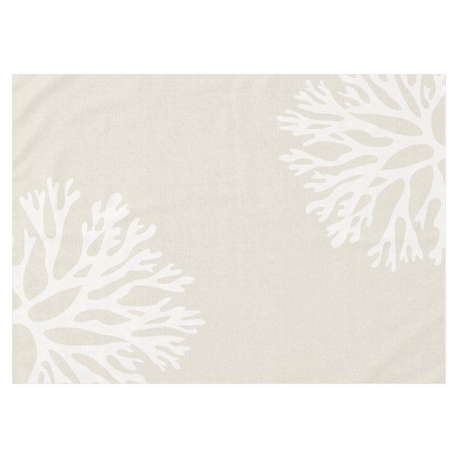 Sea Coral Silhouettes Tablecloth (Front (Horizontal))