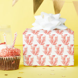 Sea coral watercolor repeat patterned wrapping paper