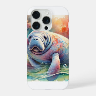 Sea Cow Manatee 131024AREF116 - Watercolor iPhone 15 Pro Case