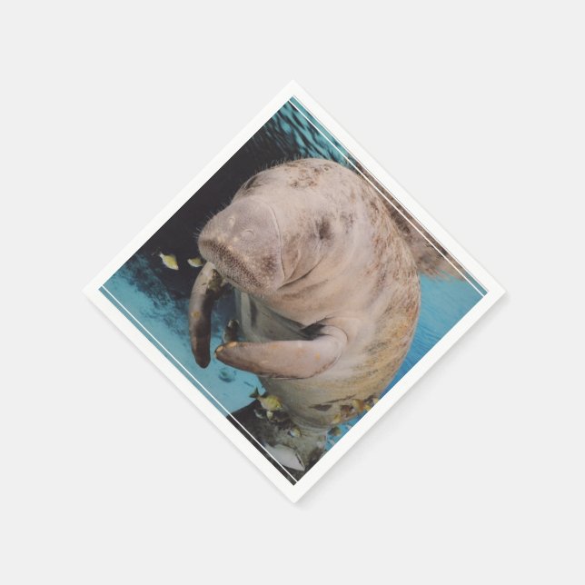 Sea Cow Swimming Napkin (Corner)