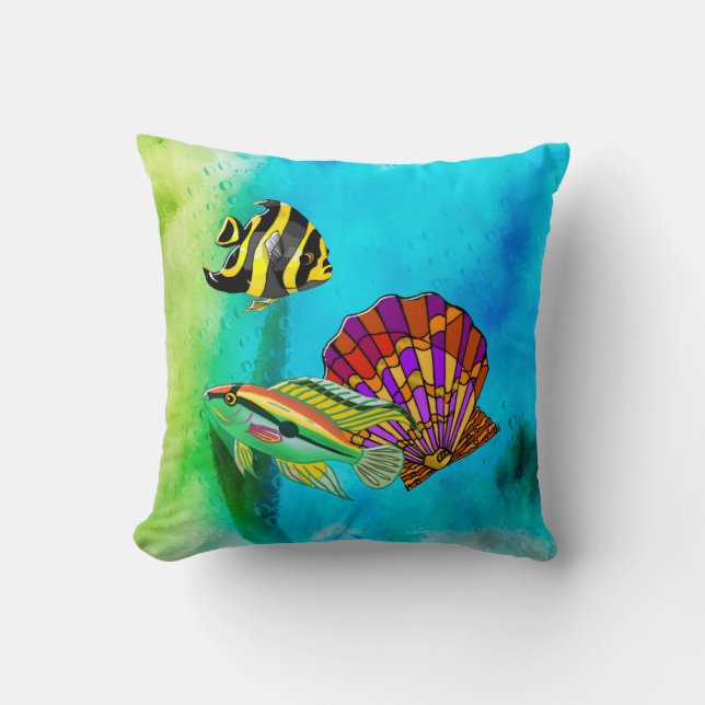 Sea Creations Mixed Media Cushion (Front)