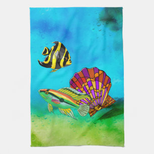 Sea Creations Mixed Media Tea Towel