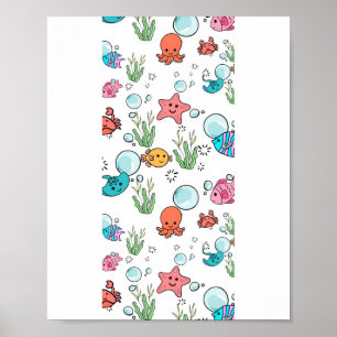 Sea creature gift, sea creature  poster