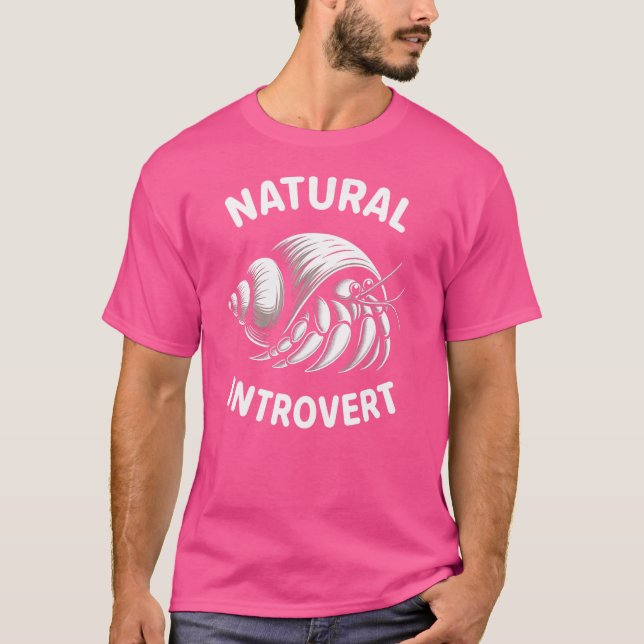 Sea Creature Seafood Introvert Shells Hermit Crab  T-Shirt (Front)