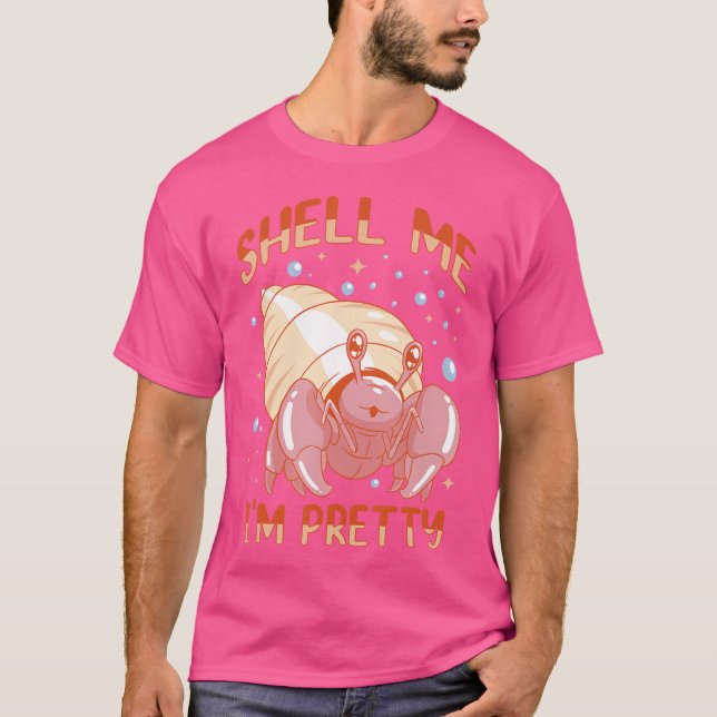 Sea Creature Seafood Shells Hermit Crab Lover T-Shirt (Front)