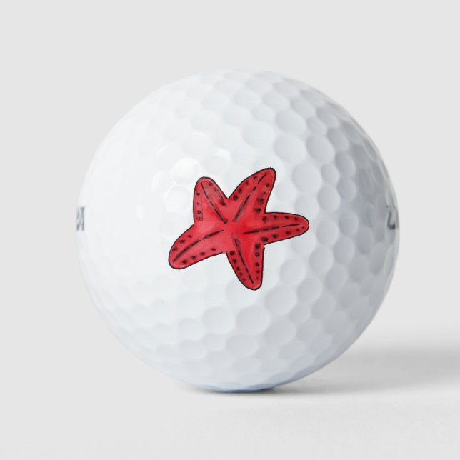 Sea Creature Starfish Golf Balls (Front)