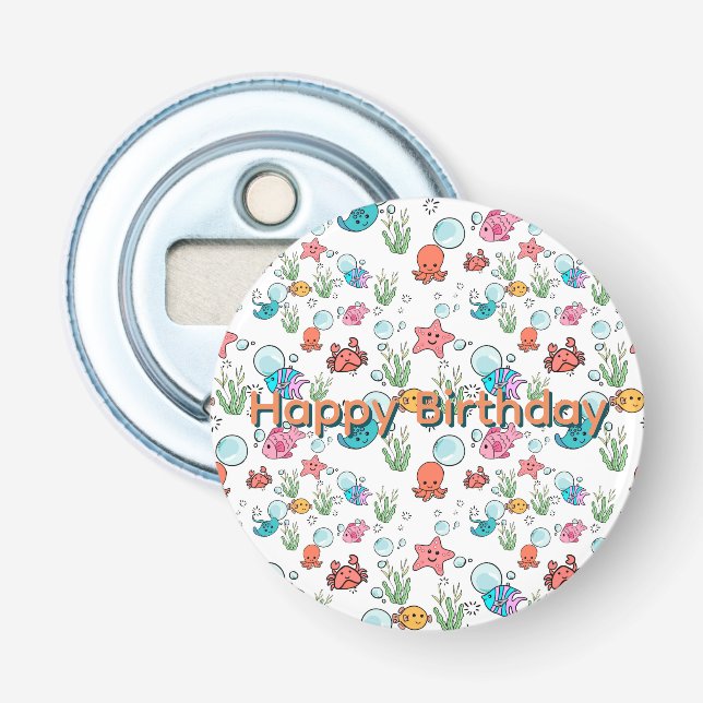 Sea creature themed, sea creature homeware bottle opener (Front)