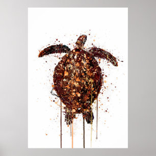 Sea Creature Turtle Poster