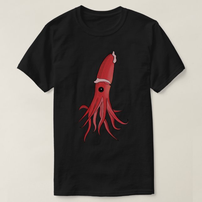 Sea Creatures A Beautiful Squid T-Shirt (Design Front)