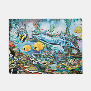 Sea Creatures Beach House Door Mat
