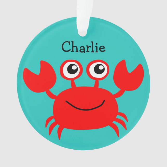 Sea Creatures custom monogram ornament (Front)