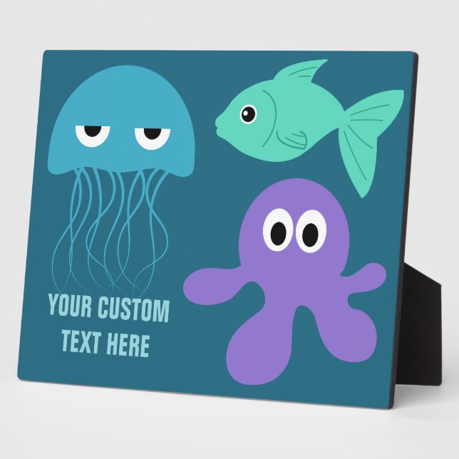 Sea Creatures custom text plaque (Side)