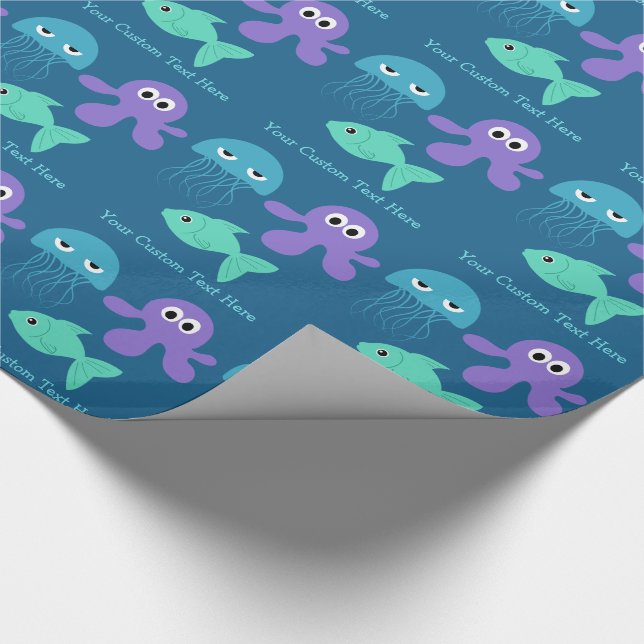 Sea Creatures custom wrapping paper (Corner)