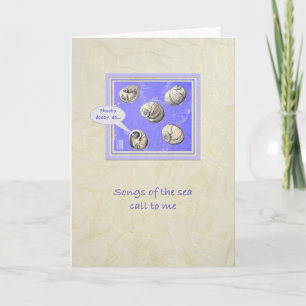 Sea Creatures Shells Thinking of You Card